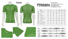 Load image into Gallery viewer, TT03904 party green diamond-shaped net basic style short sleeve men T-shirts