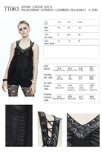 Load image into Gallery viewer, TT063 Summer lace up shoulder nailed leather loops punk women halter vest