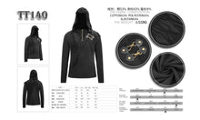 Load image into Gallery viewer, TT140 Devil fashion designer asymmetric tatters worn out hooded winter shirts