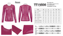 Load image into Gallery viewer, TT19806 Rose red Diamond-shaped net basic style long sleeves men t-shirts
