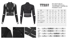 Load image into Gallery viewer, TT237 Punk daily High Neck Elastic Long Sleeve Women's T-Shirt