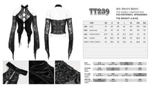 Load image into Gallery viewer, TT239 Inverted five-pointed star flocking strapless long sleeves T-shirt