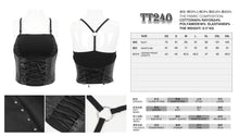 Load image into Gallery viewer, TT240 Knitted punk strapless T-shirt