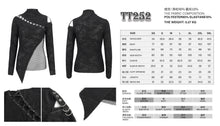 Load image into Gallery viewer, TT252 Knitted wild grain high-neck asymmetrical T-shirt