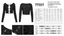 Load image into Gallery viewer, TT257 Women cutout long sleeves short T-shirt