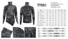 Load image into Gallery viewer, TT261 Punk Tie Dye Turtle Neck Long Sleeve T-Shirt
