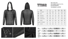 Load image into Gallery viewer, TT262 Punk striped knitted hooded T-shirt