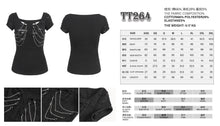 Load image into Gallery viewer, TT264 Tattered Knitted Short Sleeve Women's T-Shirt
