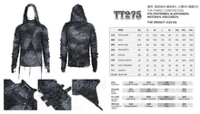 Load image into Gallery viewer, TT275 Punk tie-dyed hooded big ripped men's T-shirt