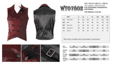 Load image into Gallery viewer, WT07802 red Gothic embroidered contrasting colors waistcoat