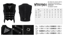 Load image into Gallery viewer, WT07901 Black Gothic velvet striped men's waistcoat