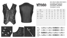 Load image into Gallery viewer, WT080 Faux cracked leather punk vest