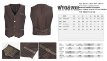 Load image into Gallery viewer, WT08702 Brown Steampunk gentleman striped vest
