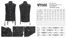 Load image into Gallery viewer, WT088 Punk ripped woven vest