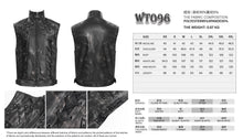 Load image into Gallery viewer, WT096 Punk two-tone faux leather vest