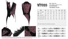 Load image into Gallery viewer, WT099 Gothic fur collar rose jacquard vest