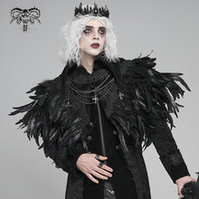 Load image into Gallery viewer, CA055 Gothic peak collar feather short cloak
