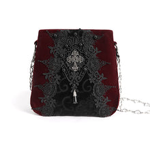 Load image into Gallery viewer, AS18002 wine Gothic Velveteen Women's handbag