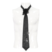 Load image into Gallery viewer, AS151 Gothic Rose dark fringe Men's Tie