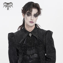 Load image into Gallery viewer, AS28801 Black Glossy irregular pleated woven Gothic shirt bow tie