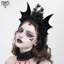 Load image into Gallery viewer, AS217 Gothic bat wings chain tassel headband