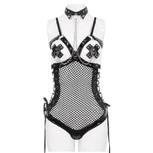 Load image into Gallery viewer, SX019 Punk bare-chested lace up sexy underwear jumpsuit