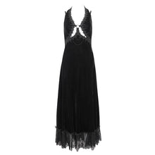 Load image into Gallery viewer, ESKT04301 Velvet halterneck strappy dress