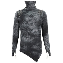 Load image into Gallery viewer, TT261 Punk Tie Dye Turtle Neck Long Sleeve T-Shirt