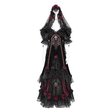 Load image into Gallery viewer, ESKT073 Gothic High end Custom-made floral full skirt dress