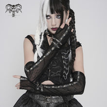 Load image into Gallery viewer, GE045 Flash-Point Mesh Punk Long Gloves