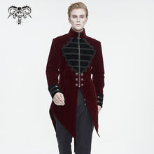 Load image into Gallery viewer, CT21502 wine Gothic stand collar tuxedo men's jacket