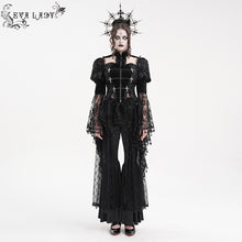 Load image into Gallery viewer, ECT01701 BLACK hollowed-out chest halter neck long sleeves and swallowtail hem short jacket
