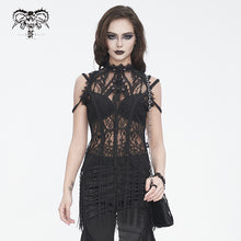 Load image into Gallery viewer, TT269 Gothic Sleeveless Tasseled Women's T-Shirt