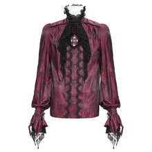 Load image into Gallery viewer, SHT140 paisley Jacquard Shirt with Detachable mesh Bow Tie