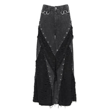 Load image into Gallery viewer, PT292 Punk-Style Distressed and Ripped Wide-Leg Pants