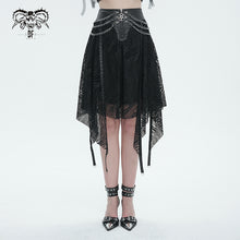 Load image into Gallery viewer, SKT168 Punk Irregular Mesh Skirt