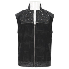 Load image into Gallery viewer, WT075 heat seal backing Cross Pattern Horn Rivet Men's Vest