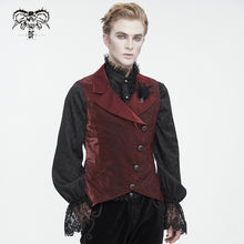 Load image into Gallery viewer, WT07802 red Gothic embroidered contrasting colors waistcoat