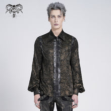 Load image into Gallery viewer, SHT139 gold stamping pleated Long-sleeved shirts
