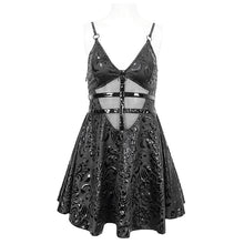 Load image into Gallery viewer, SKT173 Pentagram Printed Hollow Out Lace up Suspender Skirt