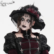 Load image into Gallery viewer, EAS020 Gothic slit bowtie straw hat