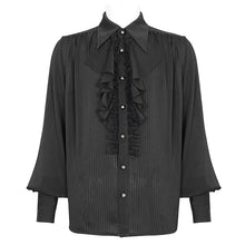 Load image into Gallery viewer, SHT11001 Black Everyday Striped Goth Shirt