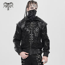 Load image into Gallery viewer, CT271 Punk snake-print leather jacket