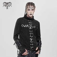 Load image into Gallery viewer, TT299 Punk Turtleneck Fleece Long Sleeve T-Shirt