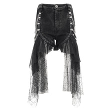 Load image into Gallery viewer, PT254 Stretchy Twill Chain Spider Web Punk Pants
