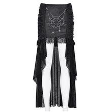 Load image into Gallery viewer, SKT221 Punk spider web patchwork skirt