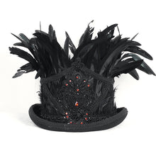 Load image into Gallery viewer, AS187 Gothic long feather top hat