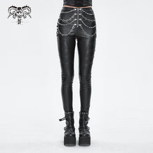 Load image into Gallery viewer, PT233 XOPT-stretchy matte leather high-waisted punk trousers for women