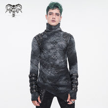 Load image into Gallery viewer, TT261 Punk Tie Dye Turtle Neck Long Sleeve T-Shirt