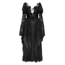 Load image into Gallery viewer, ESKT05201 Chest V-neck long-sleeved jacquard mesh dress